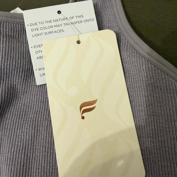Fabletics Lavender Ribbed Bra - Picture 3 of 4